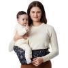imageMomcozy Hip Seat Baby Carrier  Adjustable Waistband with Original 3D Belly Protector Ergonomic Carrier with Various Pockets for Newborns ampamp Toddlers up to 45lbs Black MediumStarry Sky
