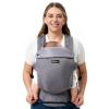 imageMomcozy Newborn Baby Carrier  Ergonomic Cozy and Lightweight Carrier for 724lbs Adjustable Neck Support with Sunshield Breathable Airmesh Perfect for Summer Outing KhakiPurplish Grey