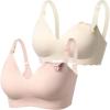 imageMomcozy Nursing Bras for Breastfeeding 2 Pack Large YN21 and YN46