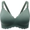 imageMomcozy Nursing Bras for Breastfeeding Seamless Pregnancy Maternity Bra Wireless Classic Jelly Strip Support Nursing BraPine Green