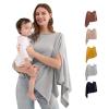 imageMomcozy Nursing Cover for Breastfeeding Soft Privacy Poncho MultiUse Nursing Shawl Portable Breast Feeding Covers for Women Includes Laundry Bag BrownGrey