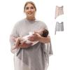 imageMomcozy Nursing Cover for Breastfeeding Soft Privacy Poncho MultiUse Nursing Shawl Portable Breast Feeding Covers for Women Includes Laundry Bag BrownLight Gray Lite
