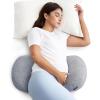 imageMomcozy Portable Pregnancy Pillow  W Shaped Maternity Support for Side Sleepers Adjustable Travel Wedge Pillow for Back Belly and Hip Relief Ideal for Pregnant Women Deep GreyGreymemory Foam
