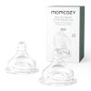 imageMomcozy Soft Baby Nipple Premium Natural Flow Silicone for WideNeck Bottles BPAFree Perfectly Compatible with Momcozy Breast Milk Cooler Medium Pack of 2Flow1Small