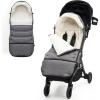 imageMomcozy Stroller Footmuff  Universal WeatherProof Warm Stroller Bunting Bag  Extendable Winter Cover  Adjustable BuckleGray