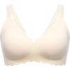 imageMomcozy Wireless Seamless Bra Classic Jelly Strip Lift Soft Comfortable TShirt Bra Beige 34BAlmond