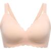imageMomcozy Wireless Seamless Bra Classic Jelly Strip Lift Soft Comfortable TShirt Bra Beige 34BOyster Pink