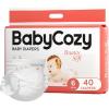 imageNewborn Baby Diapers Size 21218lb 74 Count Babycozy Bouncy Soft Diapers Hypoallergenic Dry Disposable Diapers with Softer Touch 08D Diaper ampamp10 Micron Velvet Fiber to Protect Sensitive Infant SkinSize 6 40 Count