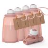 imageNo Leak Momcozy Silicone Breastmilk Storage Bags Reusable Breastmilk Freezer Storing Bags for Breastfeeding 85oz250ml Breast Milk Saver Leakproof Baby Food Pouches BPA Free Gray 5pcsBean Paste