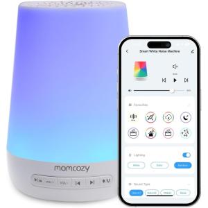 imageBaby Sound Machine Momcozy White Noise Machine for Baby Sleeping with Night Light Toddler Sleep Trainer with 34 Soothing Sounds Timer App Remote Control Personal Sleep Routine BlueBlue