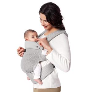 imageMomcozy Baby Carrier  Ergonomic Cozy and Lightweight Carrier for 324 Months Effortless to Put On Ideal for HandsFree Parenting Enhanced Lumbar Support Purehug for Infant to Toddler BlackAir MeshGrey