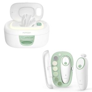 imageMomcozy Baby Nail File Electric Gentle Baby Nail Trimmer Electric Rechargable ampamp Momcozy Baby Wipe Warmer Innovative Spring Design Large Capacity Wipes Dispenser