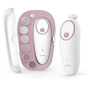 imageMomcozy Baby Nail File Electric Gentle Baby Nail Trimmer Electric Rechargeable Baby Nail Clipper Electric 7 Grinding Head Replacement PadsPink