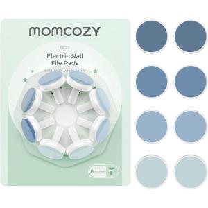 imageMomcozy Baby Nail Trimmer Replacement Pads Electric Nail Trimmer Grinding Pads for Momcozy Electric Nail Trimmer Use Only 8 Counts Replacement PadsBlue