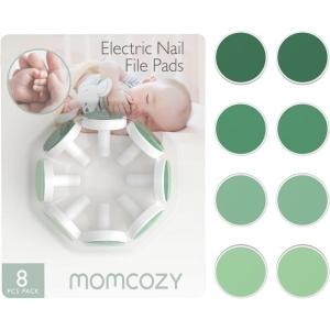 imageMomcozy Baby Nail Trimmer Replacement Pads Electric Nail Trimmer Grinding Pads for Momcozy Electric Nail Trimmer Use Only 8 Counts Replacement PadsGreen