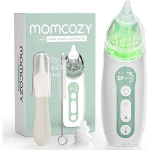imageMomcozy Baby Nasal Aspirator 3 Suction Levels Electric Nasal Aspirator for Baby Newborn and Toddler Portable Baby Nose Aspirator with Light Soothing and Music