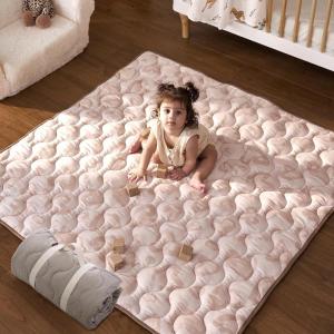 imageMomcozy Baby Play Mat for Floor 50x50 Thickened Playpen Mat Playmate for Baby Tummy Time Waterproof ampamp NonSlip Foldable Outdoor Mat with Carrying Handle Forest WorldLeopard Brown