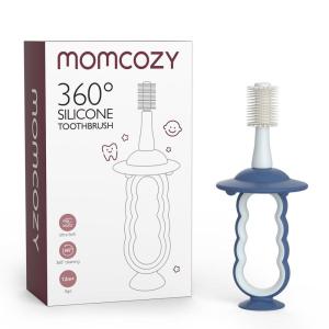 imageMomcozy Baby Tongue Cleaner Gauze Baby Toothbrush Disposable Oral Cleaner Toddler Tooth Brush for Tooth Mouth Gum Clean Infant Toothbrush Oral Cleaning Stick Baby Oral Cleaner Newborn 40 CountBaby ToothbrushBlue