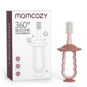 imageMomcozy Baby Tongue Cleaner Gauze Baby Toothbrush Disposable Oral Cleaner Toddler Tooth Brush for Tooth Mouth Gum Clean Infant Toothbrush Oral Cleaning Stick Baby Oral Cleaner Newborn 40 CountToothbrushPink