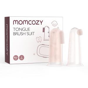 imageMomcozy Baby Tongue Cleaner Gauze Baby Toothbrush Disposable Oral Cleaner Toddler Tooth Brush for Tooth Mouth Gum Clean Infant Toothbrush Oral Cleaning Stick Baby Oral Cleaner Newborn 40 CountFinger Toothbrush2pcs