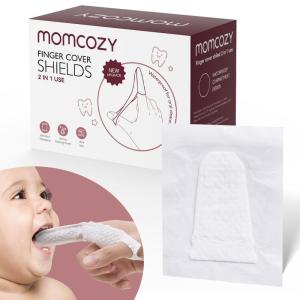 imageMomcozy Baby Tongue Cleaner Gauze Baby Toothbrush Disposable Oral Cleaner Toddler Tooth Brush for Tooth Mouth Gum Clean Infant Toothbrush Oral Cleaning Stick Baby Oral Cleaner Newborn 40 CountFinger Wipes30ct