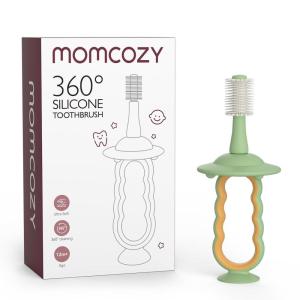 imageMomcozy Baby Tongue Cleaner Gauze Baby Toothbrush Disposable Oral Cleaner Toddler Tooth Brush for Tooth Mouth Gum Clean Infant Toothbrush Oral Cleaning Stick Baby Oral Cleaner Newborn 40 CountBaby ToothbrushGreen