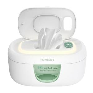 imageMomcozy Baby Wipe Warmer Innovative Spring Design Large Capacity Wipes Dispenser Fast and Even Heating 4 Modes of Temperature Heating Control Diaper Wipe Warmer with Night Light
