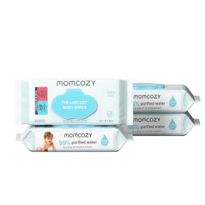 imageMomcozy Baby WipesExtra Large Size Design 99 Water Based Unscented ampamp Hypoallergenic Cleansing ampamp Moisturizing Baby Wipes for Sensitive Skin 240 Count 4 packs60 Count Pack of 4