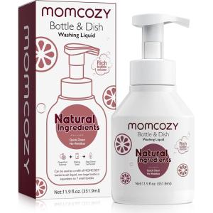 imageMomcozy Bottle Brush Cleaning Fluid Powerful Cleaning with Natural Foam Suitable for Momcozy Press Foaming Clean Bottle Brush Set 119 Ounces