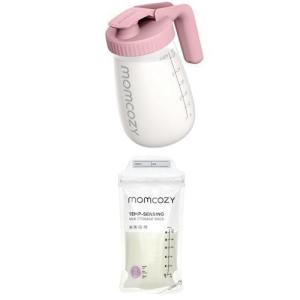 imageMomcozy Breast Milk Pitcher Resistant to Heat and Cold Abrupt Temp Swings ampamp Momcozy Breastmilk Storing Bags TempSensing Discoloration Milk Storing Bags for Breastfeeding