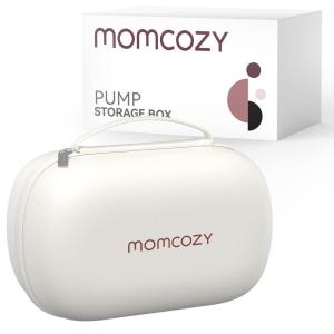 imageMomcozy Breast Pump Bag for HandsFree Wearable Breast Pumps Hard Shell Case with Removable Tray Watertight Breast Pump Storage Bag Diaper Bag or HandbagHolds 2 Pumps