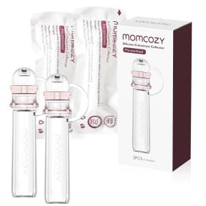 imageMomcozy Colostrum Collector Reusable Breast Milk Collector with Storage Case and Cotton Wipe Portable Colostrum Container BPA Free MultiUse Collector 5ml6pcs2 Count