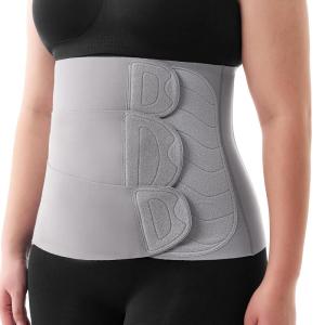 imageMomcozy Ergowrap Postpartum Belly Band for Natural and CSection Recovery Abdominal Binder with 3D Abdomen Lifting ampamp Ergonomic Back Support Seamless Belly Wrap Shapewear for Post Surgery RecoveryStandard  Gray