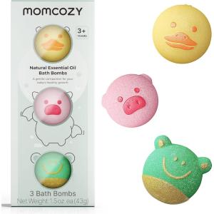 imageMomcozy Essential Oil Bath Bombs14 Pcs Bubble Bath Fizzy Balls with 7 Cute Animal ShapesBath Bombs Gift Set for Kids Girls Boys Toddler Ideal Gift for Childrens Day Bath Bomb KitDuckpigfrog