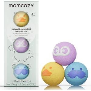 imageMomcozy Essential Oil Bath Bombs14 Pcs Bubble Bath Fizzy Balls with 7 Cute Animal ShapesBath Bombs Gift Set for Kids Girls Boys Toddler Ideal Gift for Childrens Day Bath Bomb KitDuckowlseal