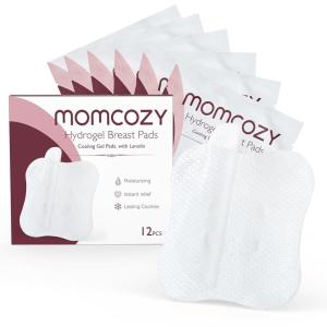 imageMomcozy Hydrogel Nipple Pads with Soothing Lanolin Soothies Gel Nursing Pads Provide Instant Cooling Relief Breastfeeding Essentials 6 PCS12 PCS