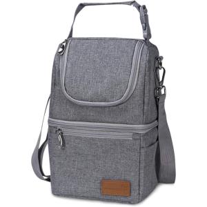 imageMomcozy Insulated Baby Bottle Bag MultiFunction Breastmilk Cooler Bag Fit as Wine Carrier or for Milk Bottles Like Dr Brown Comotomo Philips Nuk Lansinoh etcGrey