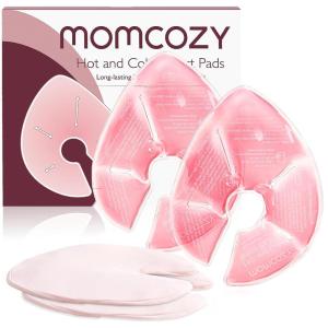 imageMomcozy Larger Breast Therapy Packs Hot and Cold Breast Pads with 2 Soft Covers Breastfeeding Essentials2 PackPinkpink