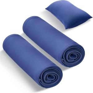 imageMomcozy Life Coolmurm Cooling Pillow Cases for Hot Sleepers 2 Stretchy Cooling Pillowcases Lightweight Breathable Cooling Pillow Cover Zipper Pillow Protector Smoky Grey for Standard PillowCooling Midnight Blue