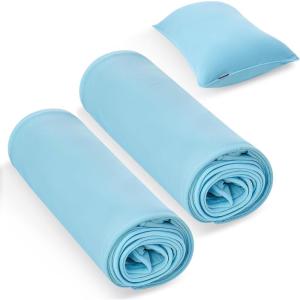 imageMomcozy Life Coolmurm Cooling Pillow Cases for Hot Sleepers 2 Stretchy Cooling Pillowcases Lightweight Breathable Cooling Pillow Cover Zipper Pillow Protector Smoky Grey for Standard PillowCooling Aqua Blue