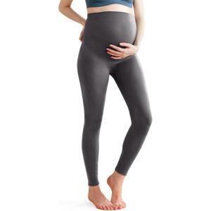 imageMomcozy Maternity Leggings Over The Belly Maternity Yoga Pants for Women Pregnancy Leggings Workout Tights PantsGray