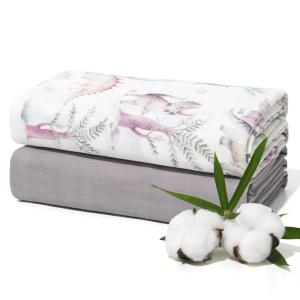 imageMomcozy Muslin Swaddle Blankets for Baby Boys and Girls 4Pack Breathable and SkinFriendly Receiving Blanket Wrap Baby Essentials Registry ampamp Gift 47 x 47 inchesJungle Dinosaur