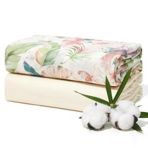 imageMomcozy Muslin Swaddle Blankets for Baby Boys and Girls 4Pack Breathable and SkinFriendly Receiving Blanket Wrap Baby Essentials Registry ampamp Gift 47 x 47 inchesPlant Kingdom