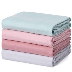imageMomcozy Muslin Swaddle Blankets for Baby Boys and Girls 4Pack Breathable and SkinFriendly Receiving Blanket Wrap Baby Essentials Registry ampamp Gift 47 x 47 inchesMint Green