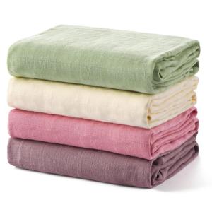 imageMomcozy Muslin Swaddle Blankets for Baby Boys and Girls 4Pack Breathable and SkinFriendly Receiving Blanket Wrap Baby Essentials Registry ampamp Gift 47 x 47 inchesLight Green