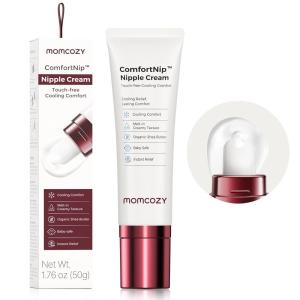 imageMomcozy Nipple Cream Safe for Breastfeeding PlantBased Ingredients LanolinFree Nipple Balm Soothing Cream Breastfeeding Essentials for Nursing ampamp Pumping Moms 141 ozComfort Cooling
