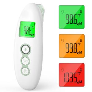 imageMomcozy NonContact Forehead and Ear Thermometer Digital Infrared Thermometer for Adults and Children with Child Mode Fever Alarm Function Mute and Memory Functions Fast and Accurate Measurement