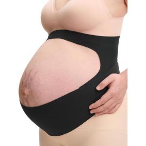 imageMomcozy Pregnancy Belly Band CozySupport Ergonest Maternity Belly Band Invisible Pregnancy Belt for Back Abdomen WaistBlack
