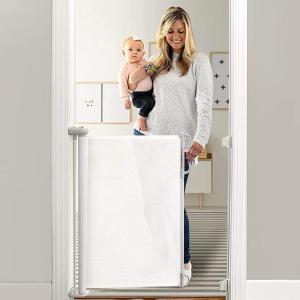 imageMomcozy Retractable Baby Gate 33quot Tall Extends up to 55quot Wide Child Safety Baby Gates for Stairs Doorways Hallways Indoor OutdoorWhite