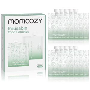 imageMomcozy Reusable Baby Food Pouches for ToddlersBPA Free PlasticFood SafeFreezer SafeRefillable for Applesauce Yogurt ampamp Puree Squeeze Pouch10 Packs5oz7 Ounce